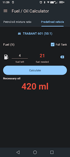 komputer Fuel Oil Mix Calculator