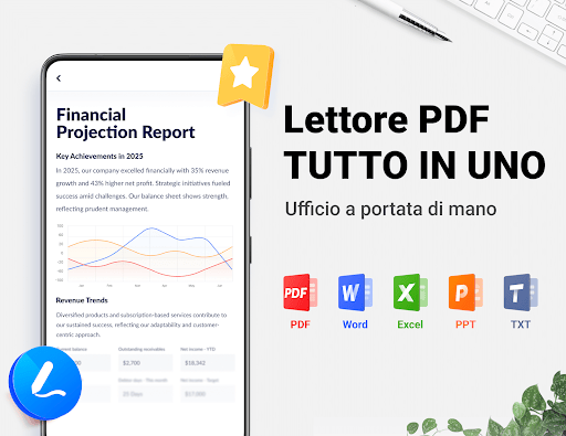 Lettore PDF - PDF Viewer, Docx PC