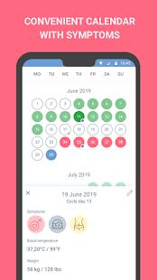 Period tracker, calendar, ovulation, cycle PC