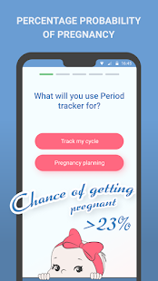 Period tracker, calendar, ovulation, cycle