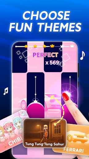 لعبة بلاط إيقاع اللحن والبيانو الحاسوب