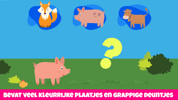 Dieren. Spel voor baby's PC