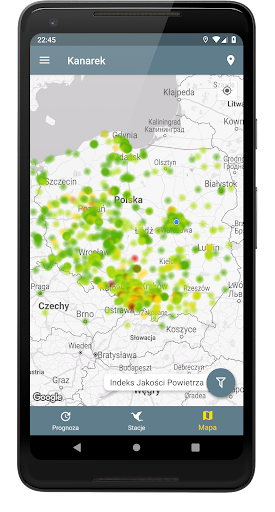 Kanarek - ostrzeżenia o smogu PC