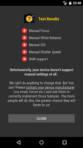 Manual Camera Compatibility