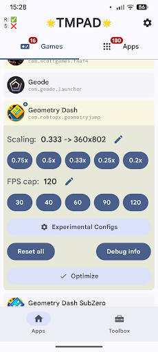 TMPAD: Game Mode Booster