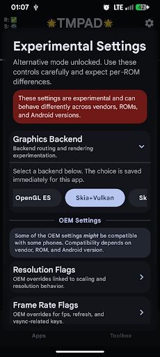 komputer TMPAD: Game Mode Booster