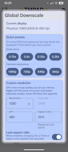 TMPAD: Game Mode Booster