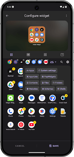 Folder Widget - Large Folders