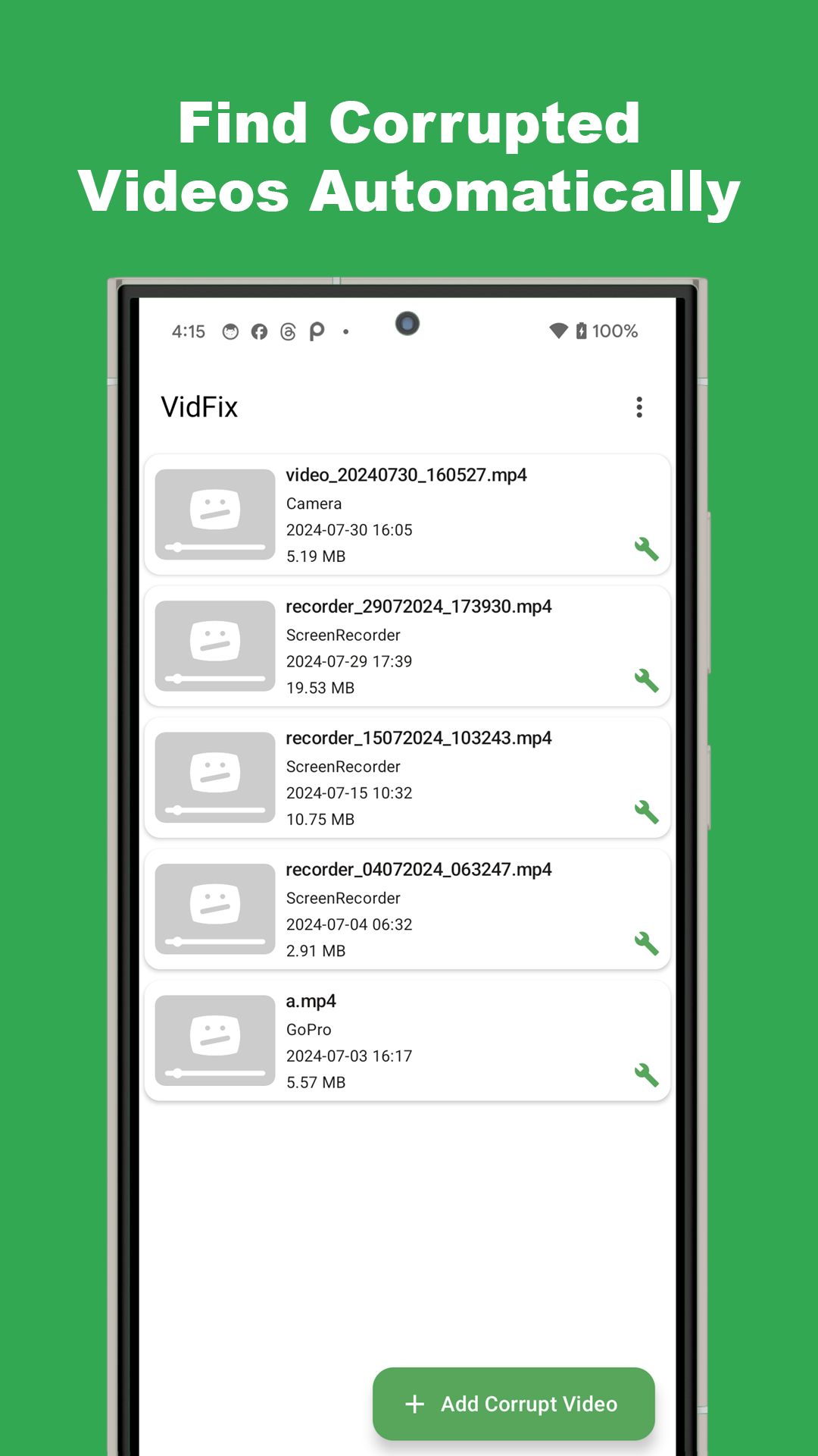 Video Repair - VidFix PC