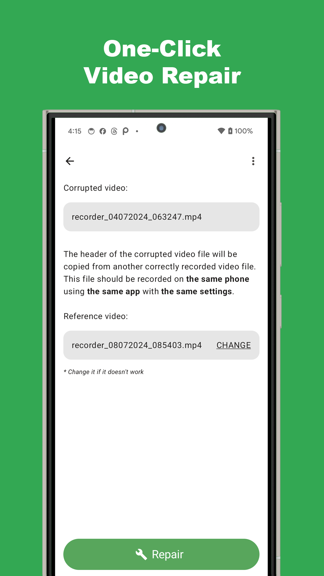 Video Repair - VidFix PC