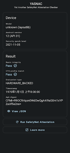 YASNAC - SafetyNet Checker PC版