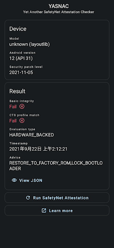 YASNAC - SafetyNet Checker PC