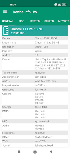 Device Info HW