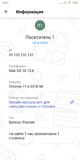 LeadBack: Онлайн-чат для сайта ПК