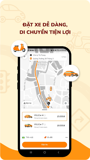 VILL: Đặt xe & giao đồ ăn PC