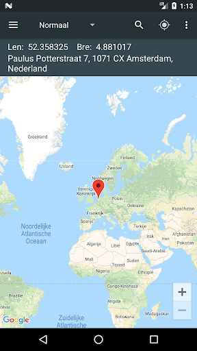 Kaart Coördinaten PC