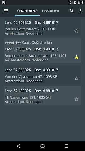 Kaart Coördinaten PC