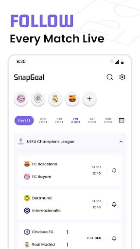 足球实时比分：SnapGoal电脑版