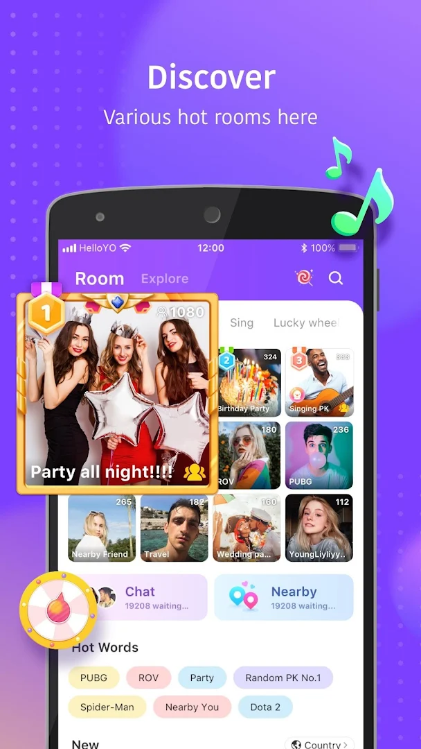 Hello Yo – Free Voice Chat Rooms PC