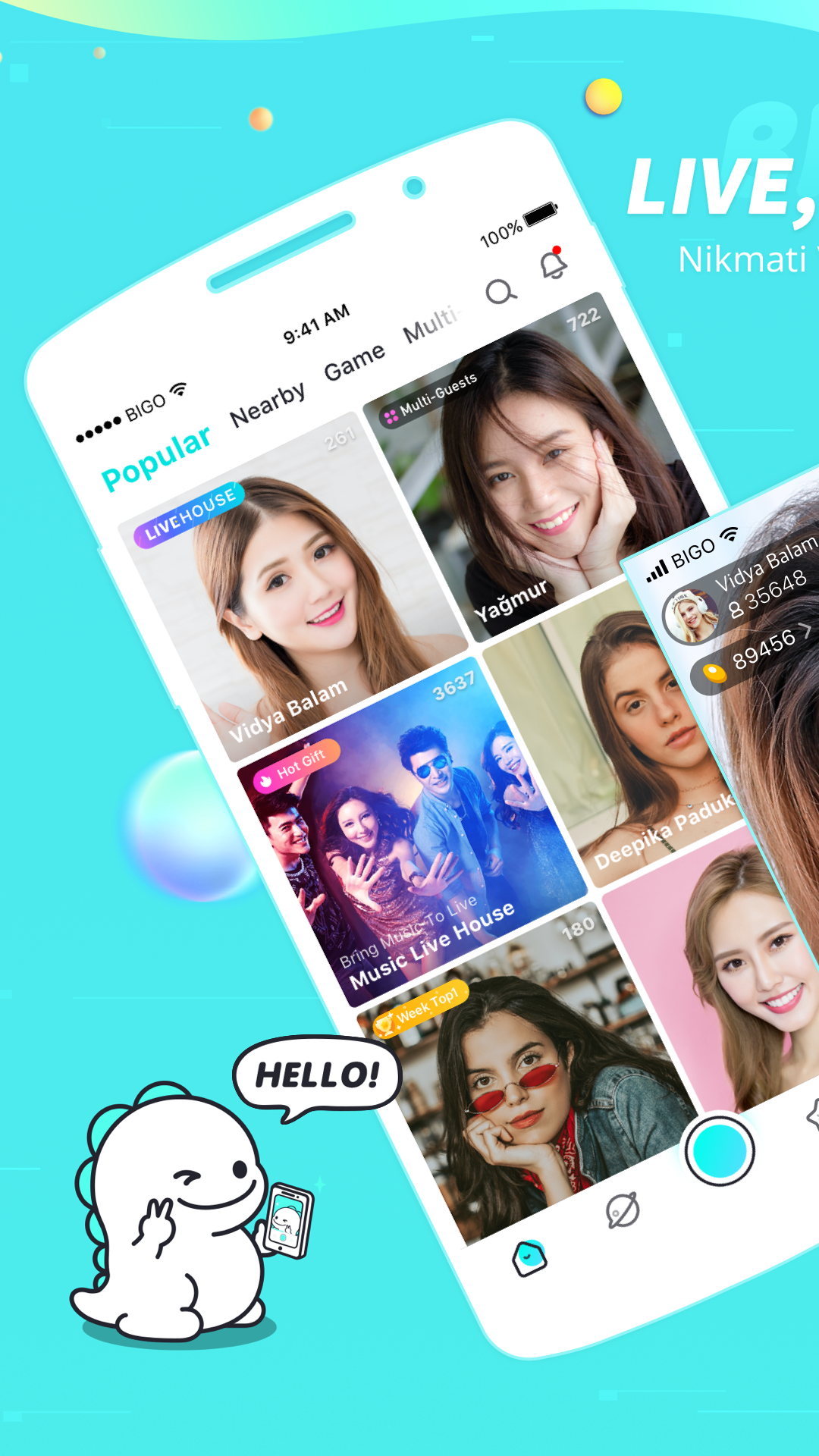 Unduh BIGO LIVE - #1 Live Video Streaming App di PC dengan MEmu