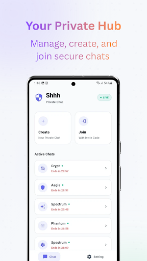 Shh - Secure Private Chat پی سی