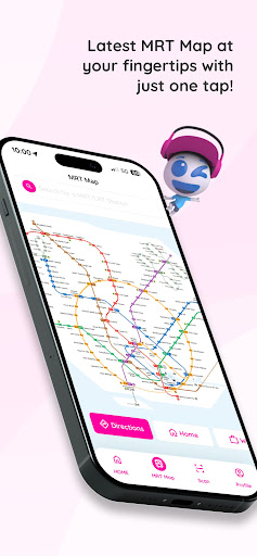 komputer WINK+ SMRT Singapore MRT Map