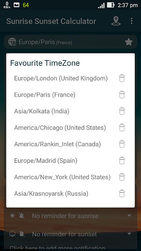 सूर्योदय एवं सूर्यास्त का समय PC
