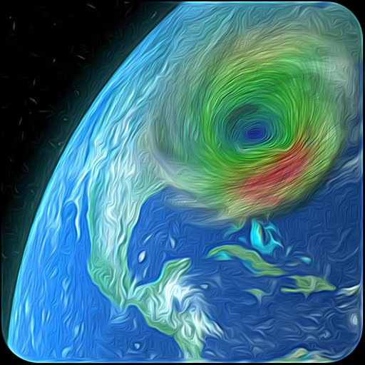 komputer Wind Map Hurricane Tracker, 3D