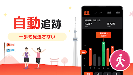 歩数計 - 万歩計