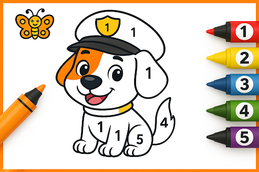 Coloring by numbers for kids PC