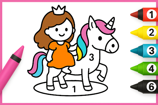 Coloring by numbers for kids PC