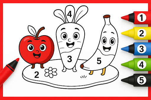 Coloring by numbers for kids PC