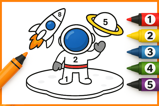 Coloring by numbers for kids PC