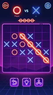 Tic Tac Toe Glow - 2 player classic puzzle game by Vanida Muengtha