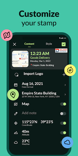 Timestamp Camera, Auto GPS Cam