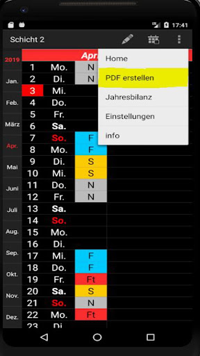 Schichtkalender PC