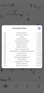 ავტობუსების მარშრუტები پی سی