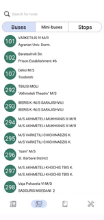 ავტობუსების მარშრუტები پی سی