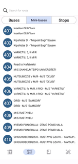ავტობუსების მარშრუტები پی سی