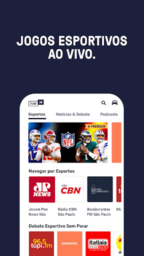 TuneIn Rádio: Música, Esportes