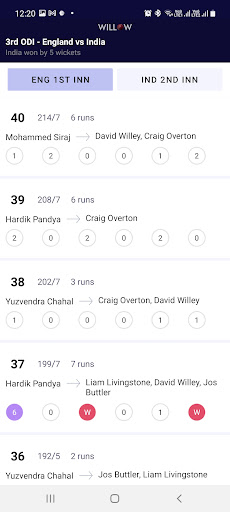 Willow - Watch Live Cricket پی سی