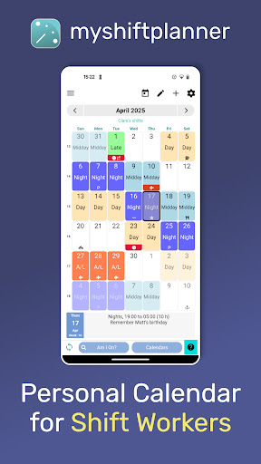 komputer My Shift Planner - Calendar