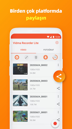 Ekran kaydedici Vidma Recorder