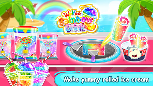 Wolfoo Makes Rainbow Slushy
