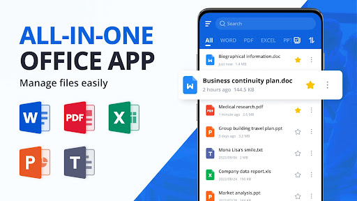 Word Office - Docx閱讀器, Excel電腦版